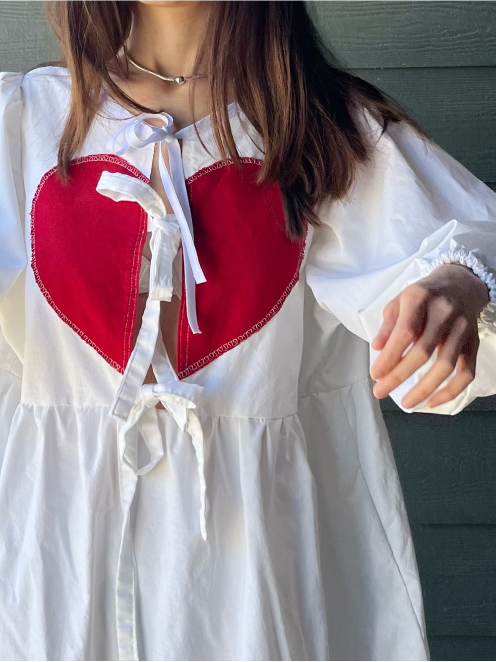 Mended Heart | Handmade Split Heart Cottage Dress SKU 06192 - Picture 2 of 16